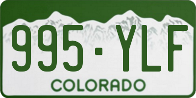 CO license plate 995YLF