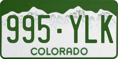 CO license plate 995YLK