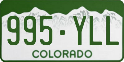 CO license plate 995YLL