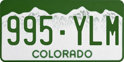 CO license plate 995YLM