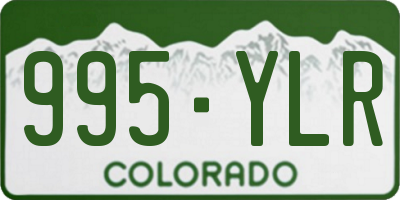 CO license plate 995YLR