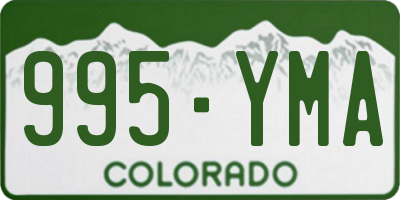 CO license plate 995YMA