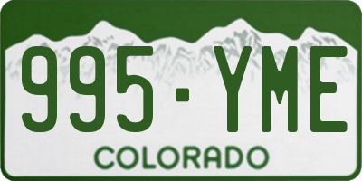 CO license plate 995YME