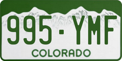 CO license plate 995YMF