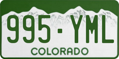 CO license plate 995YML