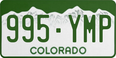 CO license plate 995YMP