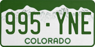 CO license plate 995YNE