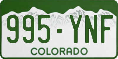 CO license plate 995YNF