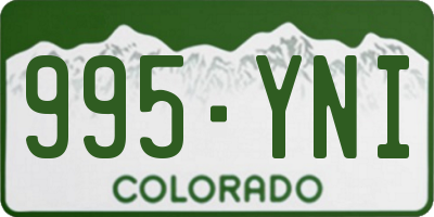 CO license plate 995YNI
