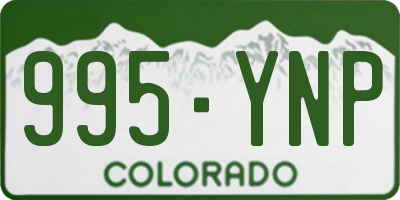 CO license plate 995YNP