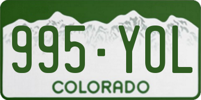 CO license plate 995YOL
