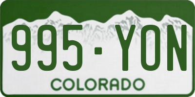 CO license plate 995YON
