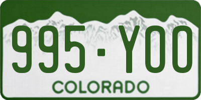 CO license plate 995YOO