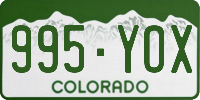 CO license plate 995YOX
