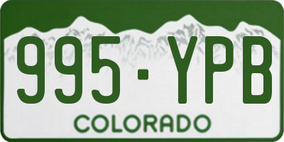 CO license plate 995YPB