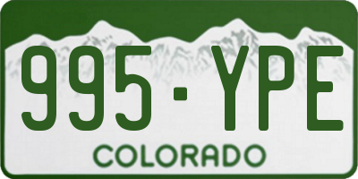 CO license plate 995YPE