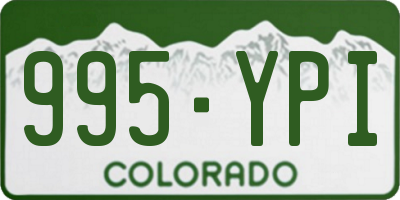 CO license plate 995YPI