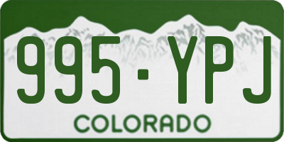 CO license plate 995YPJ