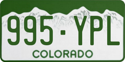 CO license plate 995YPL