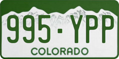 CO license plate 995YPP
