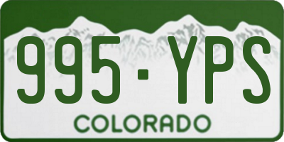 CO license plate 995YPS