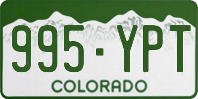 CO license plate 995YPT