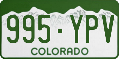 CO license plate 995YPV