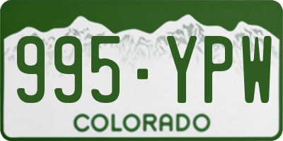 CO license plate 995YPW