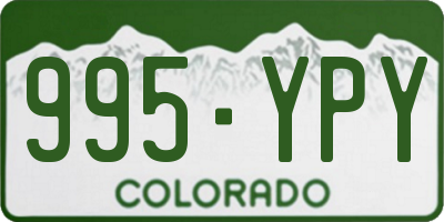 CO license plate 995YPY