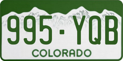 CO license plate 995YQB