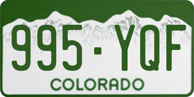 CO license plate 995YQF