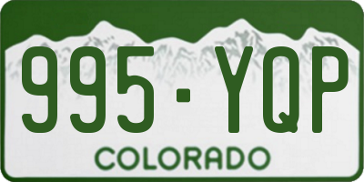 CO license plate 995YQP