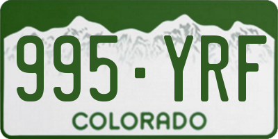 CO license plate 995YRF