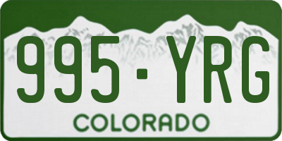 CO license plate 995YRG