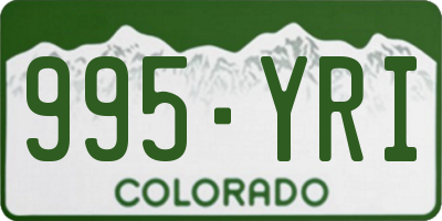 CO license plate 995YRI