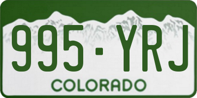 CO license plate 995YRJ