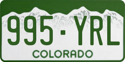 CO license plate 995YRL