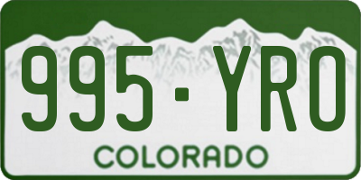 CO license plate 995YRO