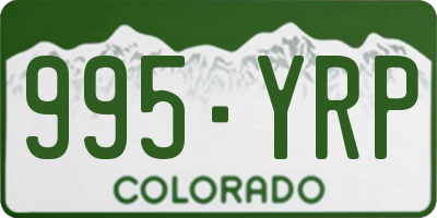 CO license plate 995YRP