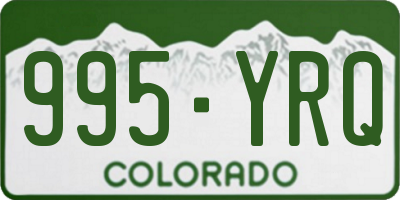CO license plate 995YRQ