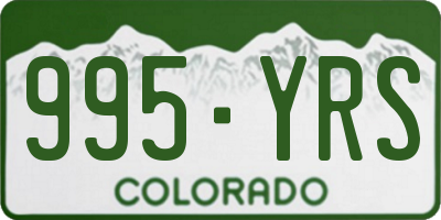 CO license plate 995YRS