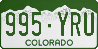 CO license plate 995YRU