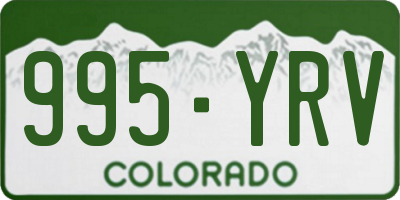 CO license plate 995YRV