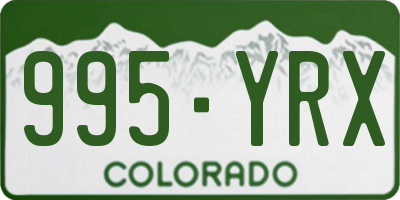 CO license plate 995YRX