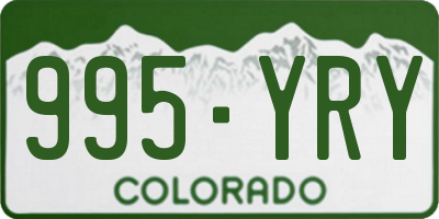 CO license plate 995YRY