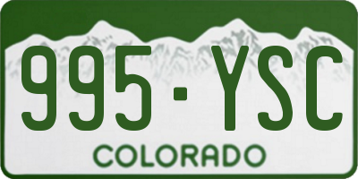 CO license plate 995YSC
