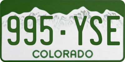 CO license plate 995YSE