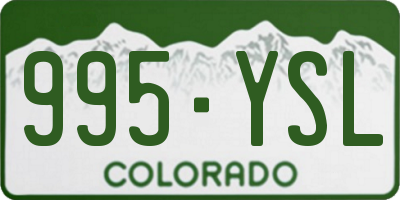 CO license plate 995YSL
