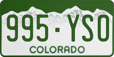 CO license plate 995YSO