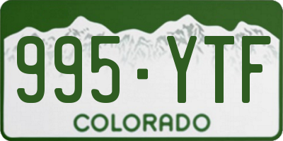 CO license plate 995YTF